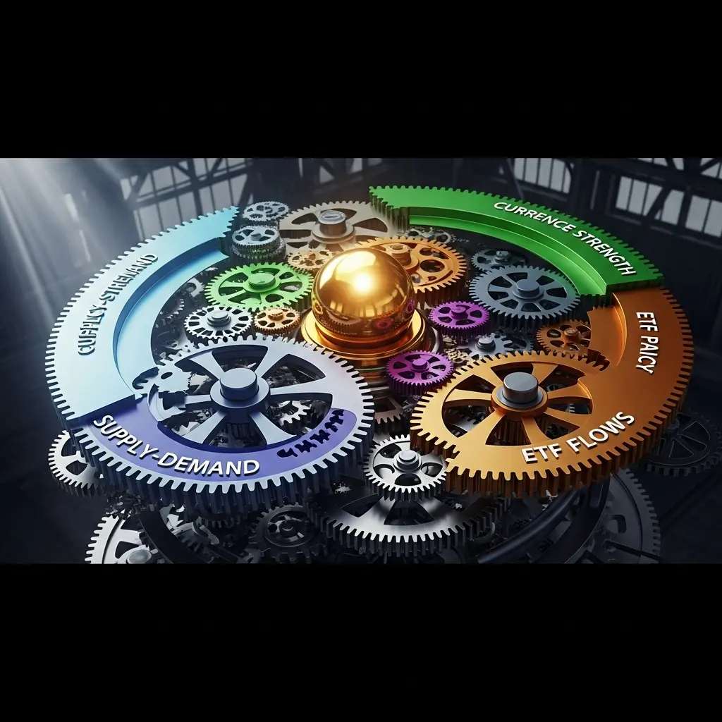 Tác động của cung cầu, sức mạnh đồng USD và chính sách tiền tệ lên biến động giá vàng.