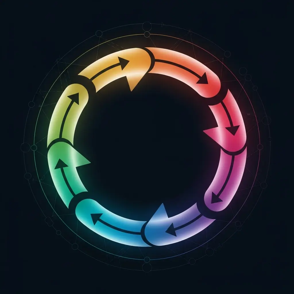 Mô hình năm pha trong chu kỳ giá của phương pháp Wyckoff.